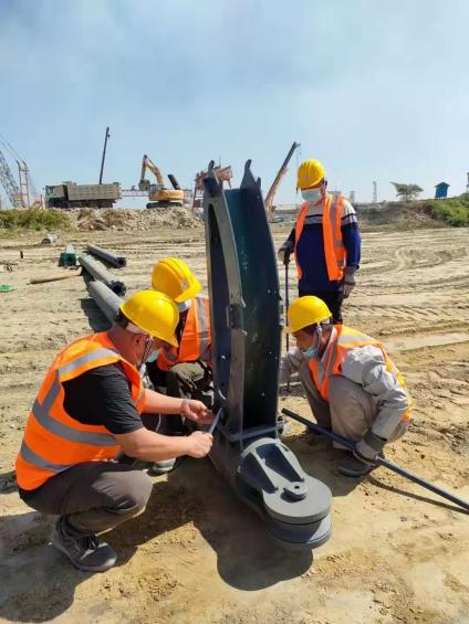 Vibroflotation Construction for Kamaphuli river tunnel S2 stage in Bangladesh Chittagong port  孟加拉吉大(图2)